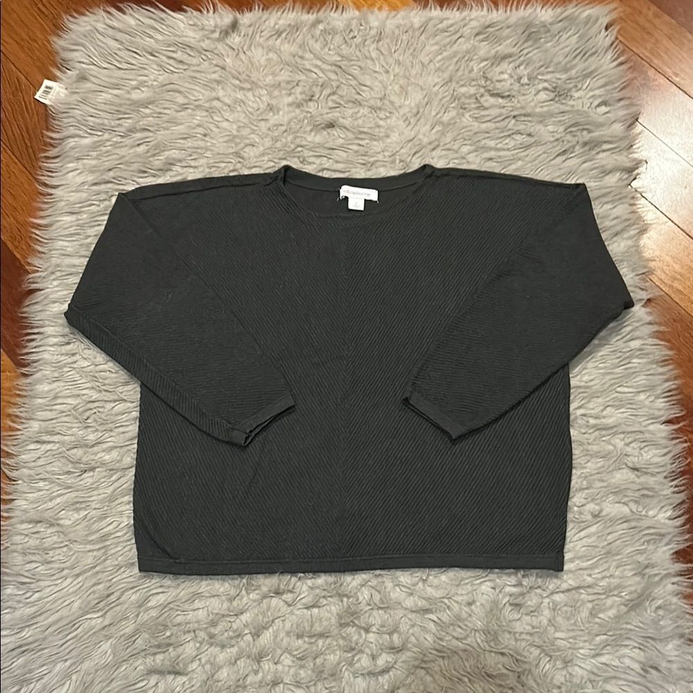 Liz Claiborne women’s gray soft rayon stretch long sleeve shirt